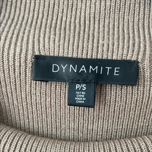 Dynamite Women's Beige mock neck Sweater - Picture 2 of 2